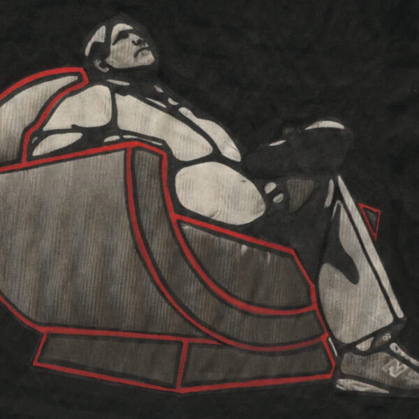 

Coppola
 
 &ndash; Encre de chine et encre &agrave; alcool sur papier journal &ndash;  – 2000