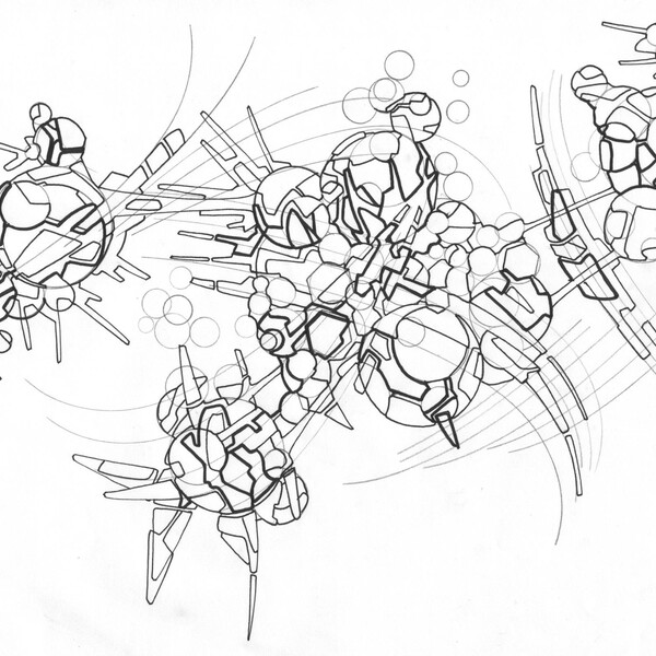 

08-015
 
 &ndash; Crayon et encre pigment&eacute;e sur papier &ndash;  – 2006